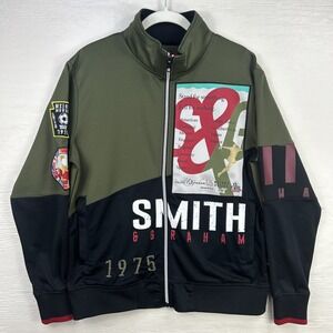 Smith And Graham Green Zip Up Jacket Track Soccer Weight‎ Movers Size M